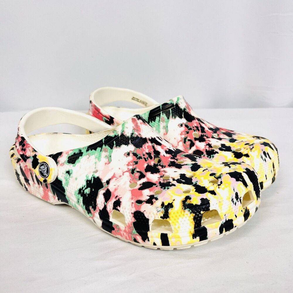 Crocs Classic Clog Paint Splatter Abstract Festival Women 10 Men 8 EU41